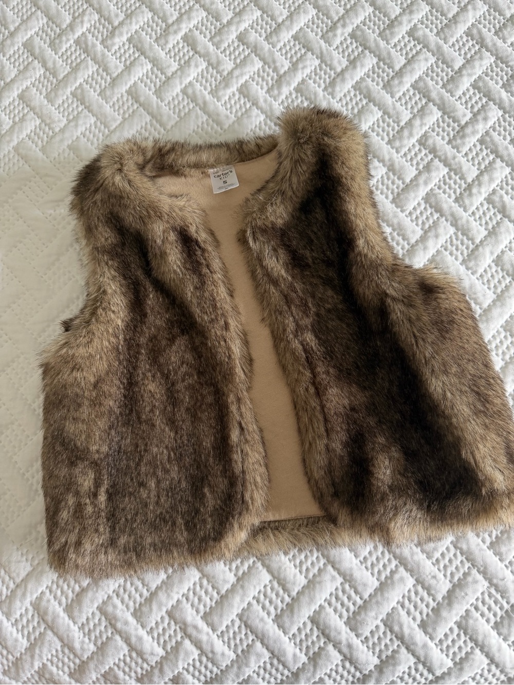 Toddler Size 5 /  Faux Fur Brown Kids Vest